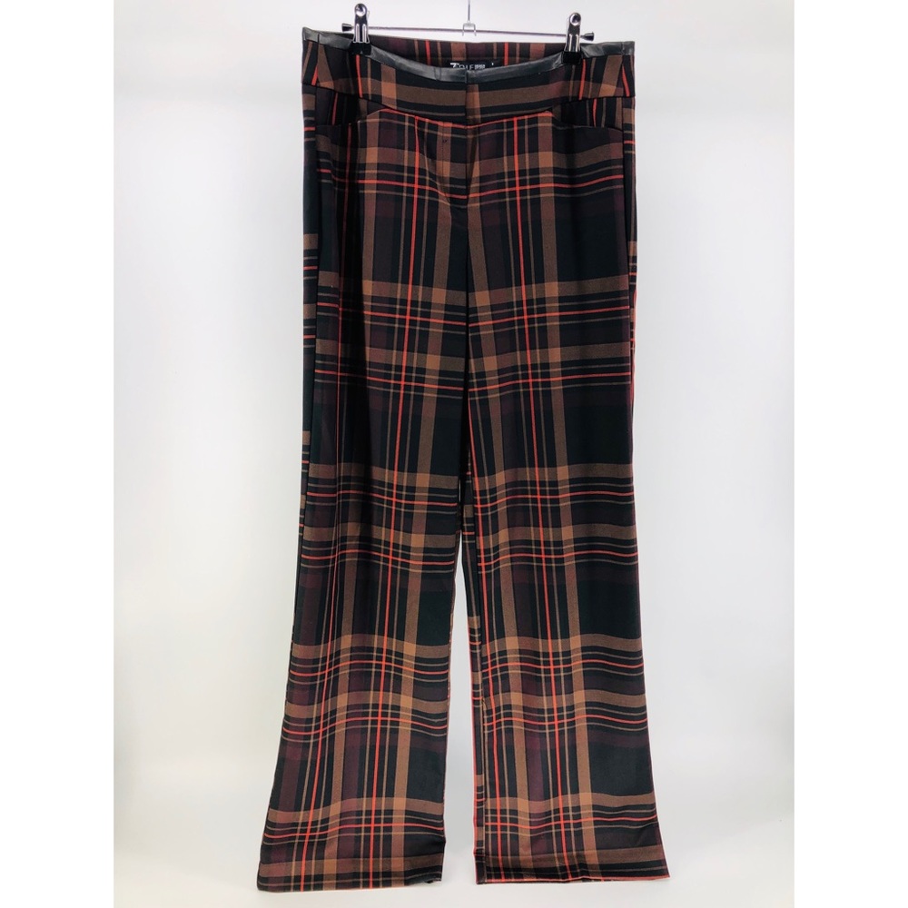 NY&Co Brown Plaid Tartan Trousers, 70s Vibes